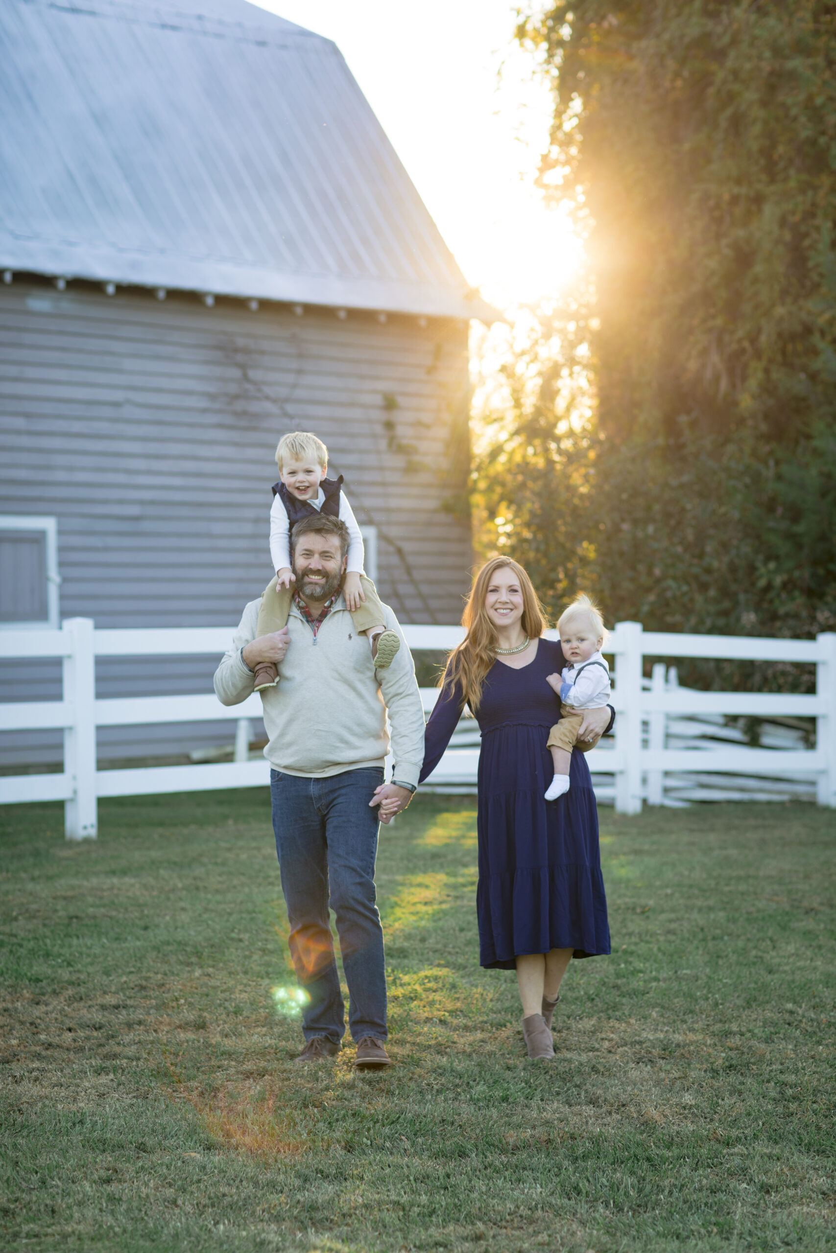 Family at Amber Grove in Midlothian VA for a mini session with Kat Jones Creative.